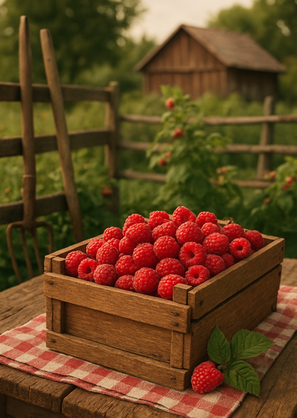 Raspberries-Box Box of Raspberries